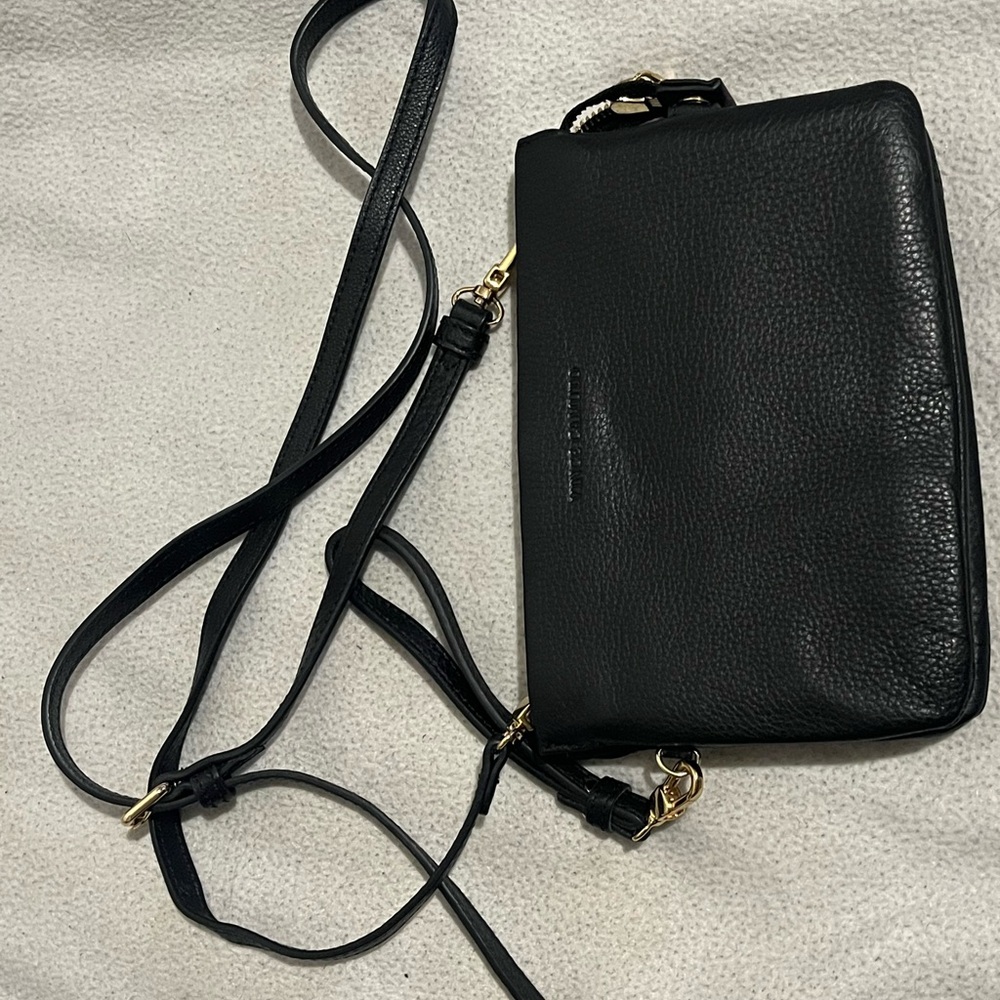 Black Leather Crossbody Bag Vince Camuto